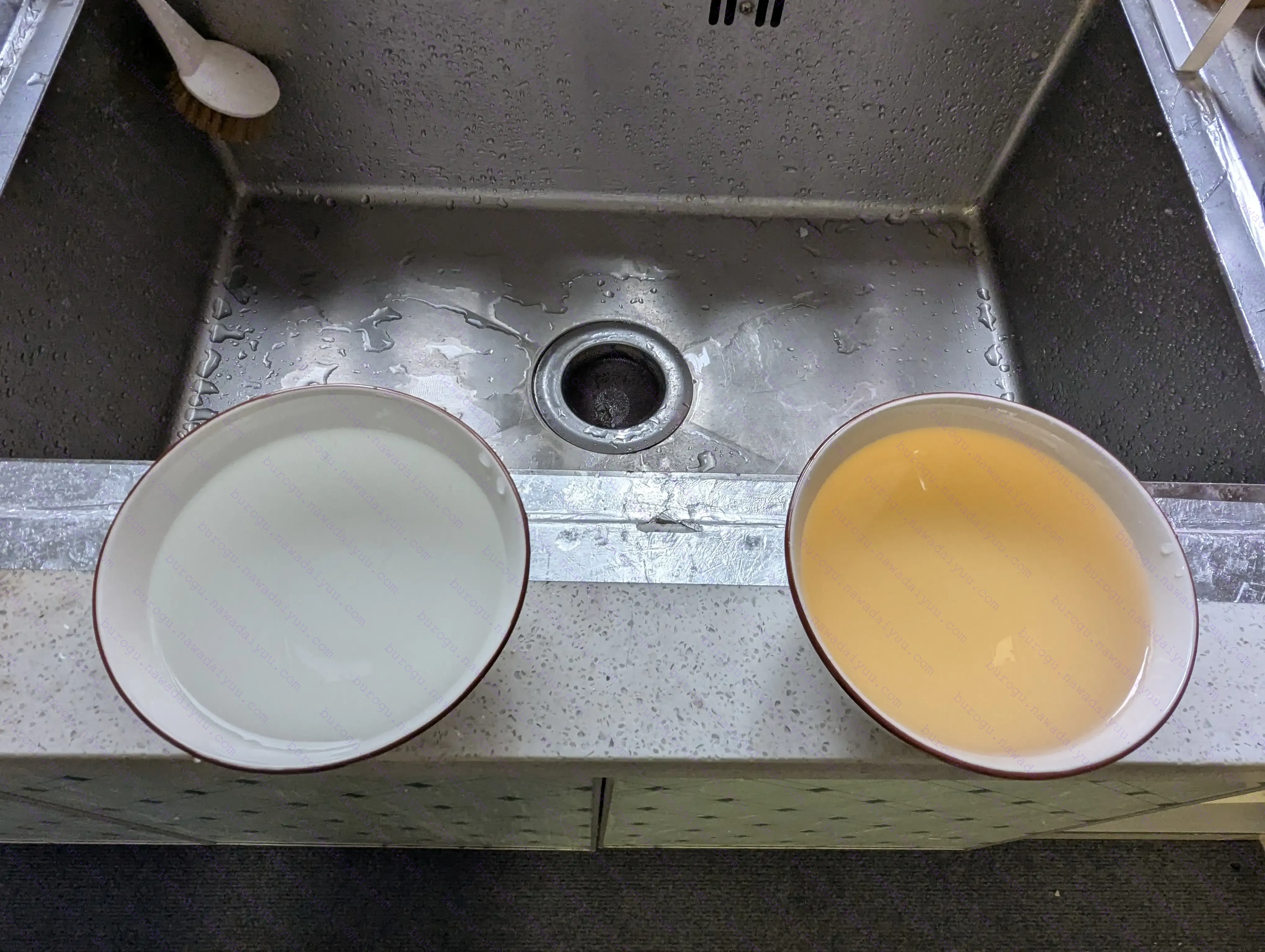 余氯：左1纯水，左2原水