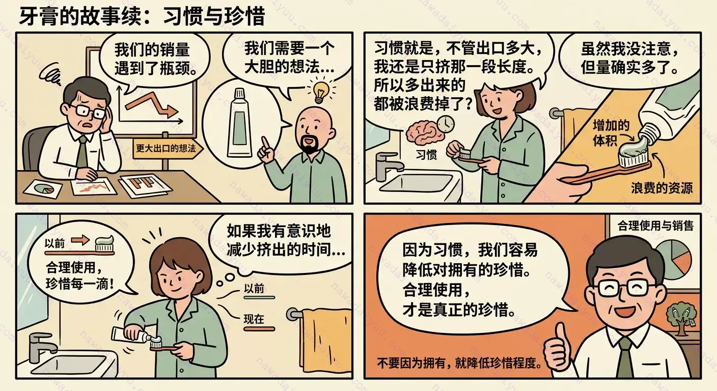 使用牙膏漫画